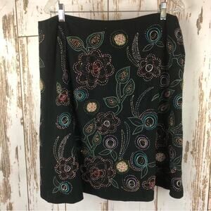 New Frontier Embroidered Wool Skirt, Size 14.  In good used condition!